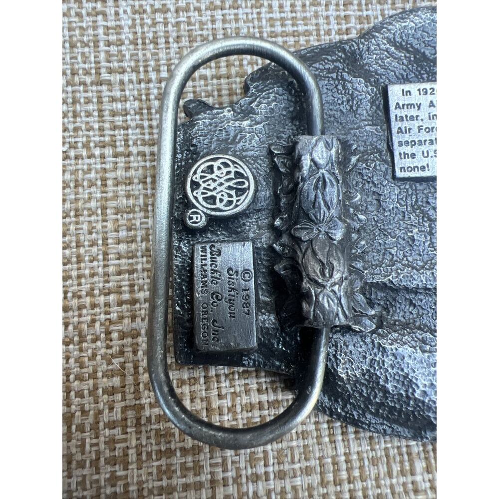 Vintage 80's 1987 United States Air Force Siskiyou Bergamot Belt Buckle USA Made - Picture 5 of 6